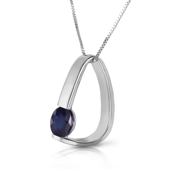 GOLD MODERN NECKLACE WITH NATURAL SAPPHIRE